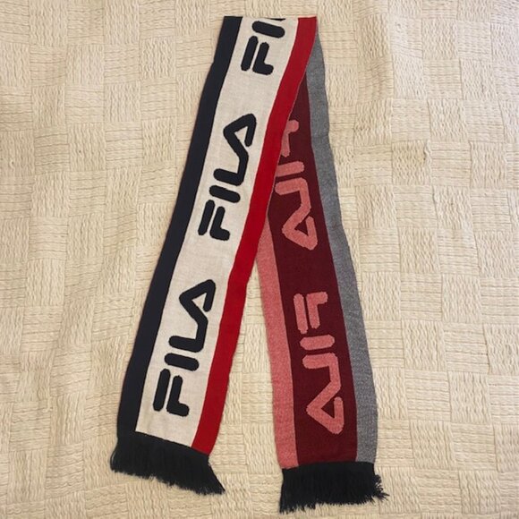 FILA Scarf With Fringe Unisex Warm Winter Skiing - Picture 1 of 6